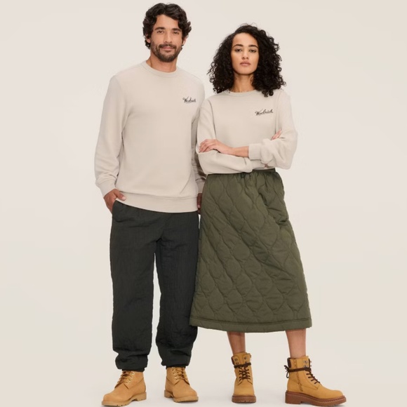 Adult Boot Graphic Print Pullover Sweatshirt - Woolrich Taupe M - Picture 1 of 6